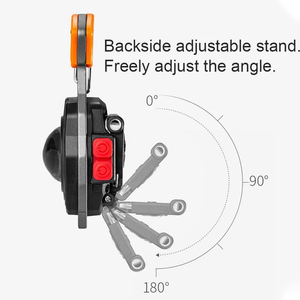 Carabiner Flashlight Tool, Carabiner Multi-Function Tool Flashlight Keychain,3-Color Beam,Comes with Electric Lighter, Bottle Opener, Screwdriver, Whistle