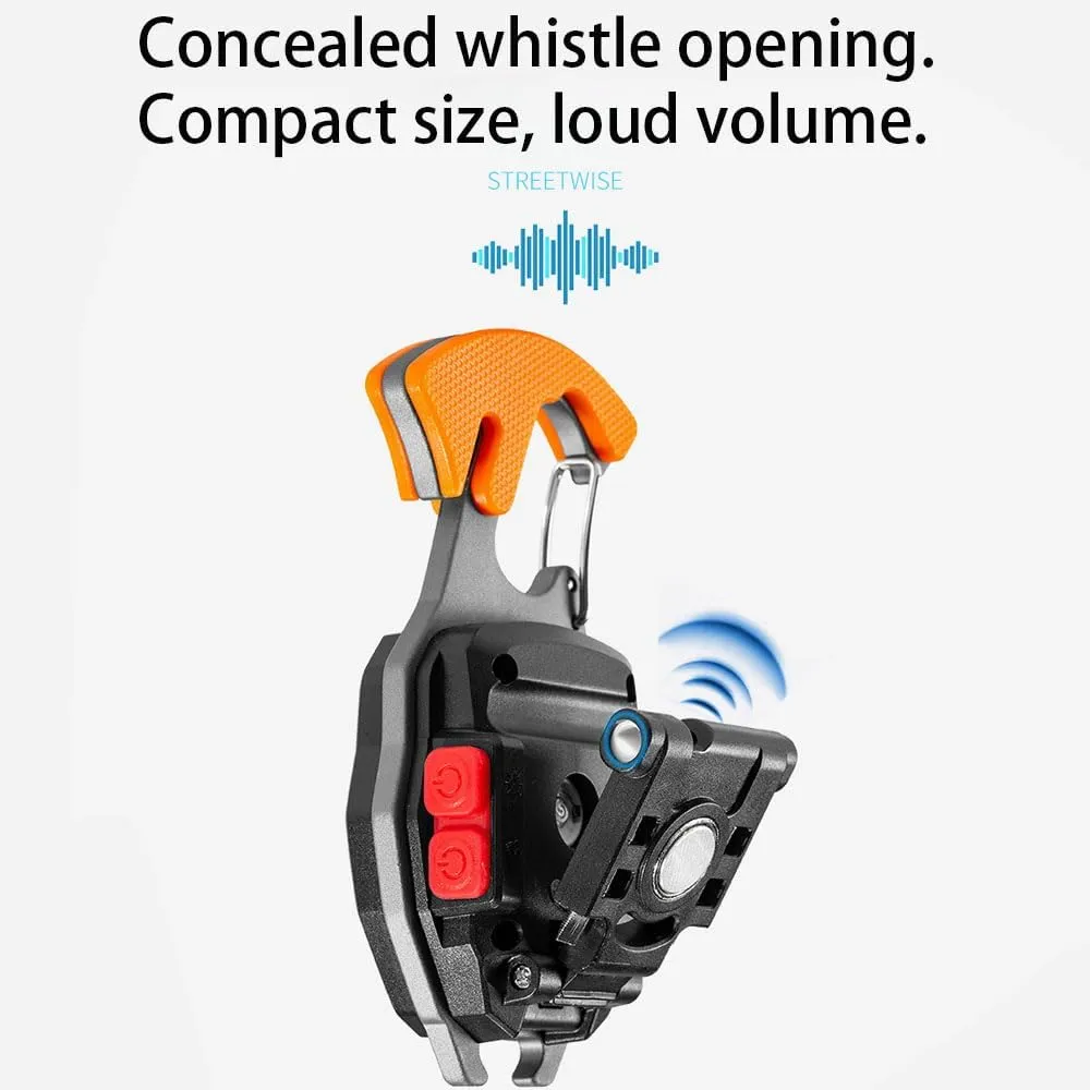 Carabiner Flashlight Tool, Carabiner Multi-Function Tool Flashlight Keychain,3-Color Beam,Comes with Electric Lighter, Bottle Opener, Screwdriver, Whistle