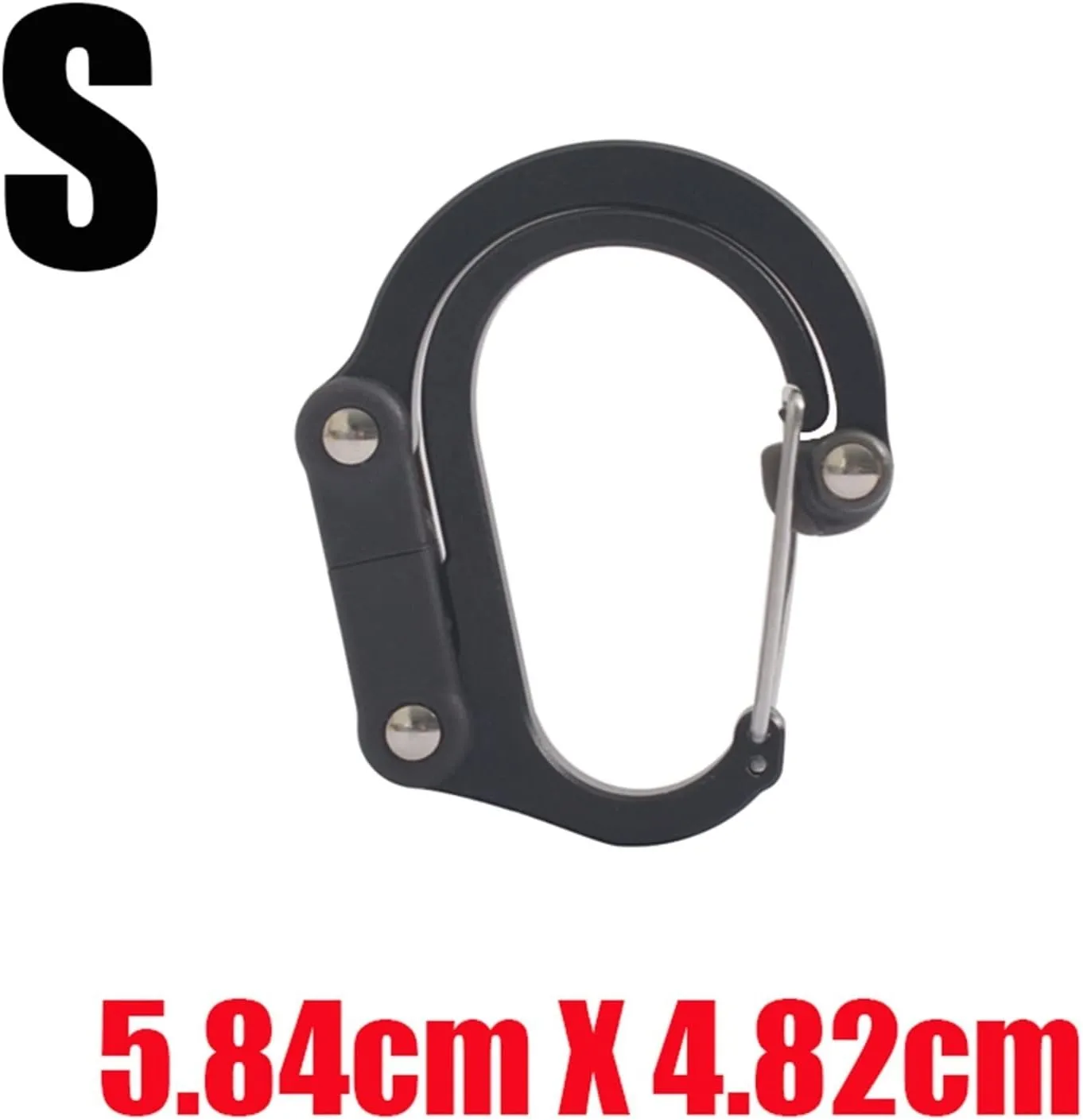 Carabiner Snap Hooks Hybrid Gear Clip -Rotating Hook Clip Non-Locking Strong Clips for Camping Fishing Hiking Travel Backpack Out