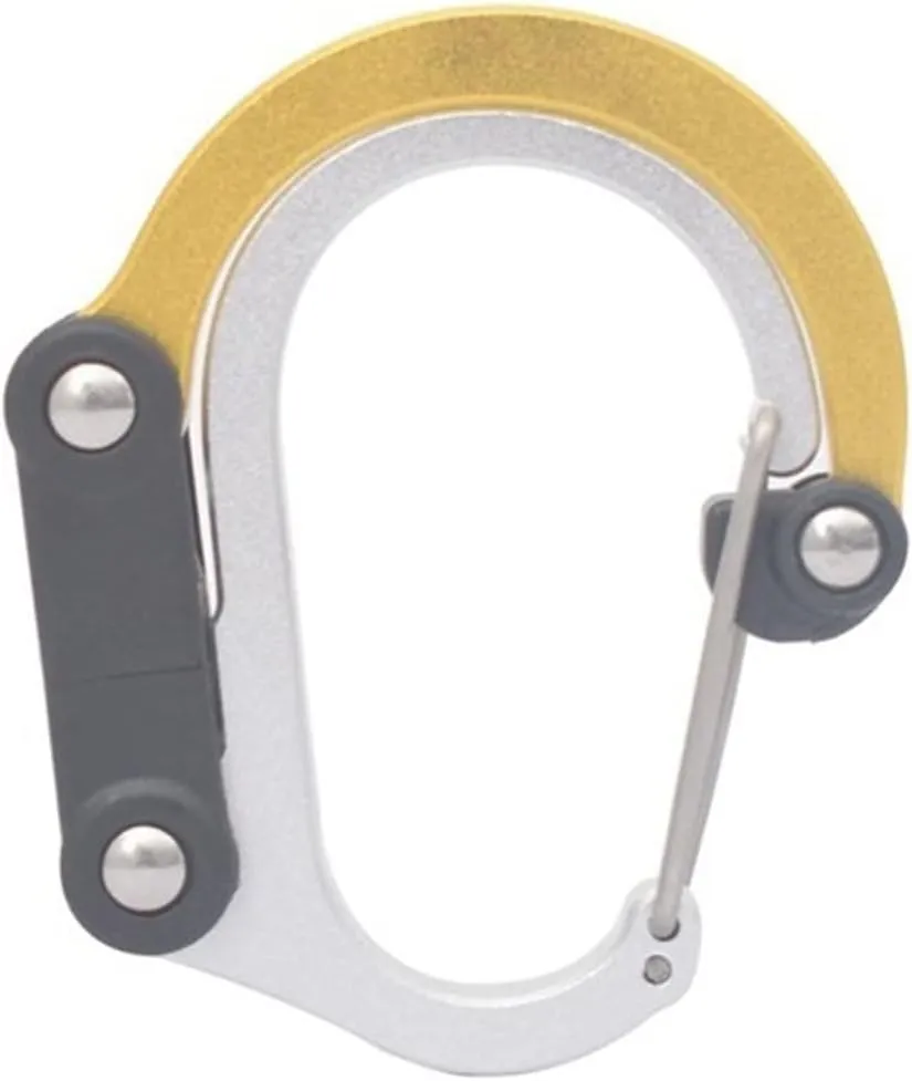 Carabiner Snap Hooks Hybrid Gear Clip -Rotating Hook Clip Non-Locking Strong Clips for Camping Fishing Hiking Travel Backpack Out