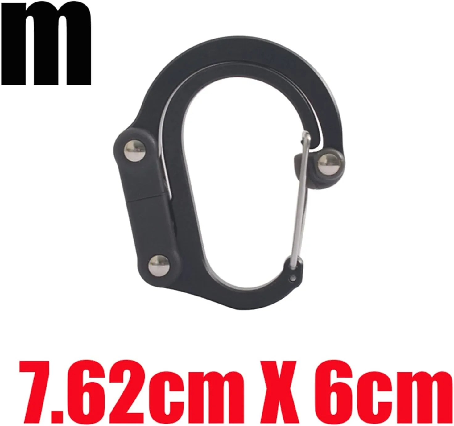 Carabiner Snap Hooks Hybrid Gear Clip -Rotating Hook Clip Non-Locking Strong Clips for Camping Fishing Hiking Travel Backpack Out