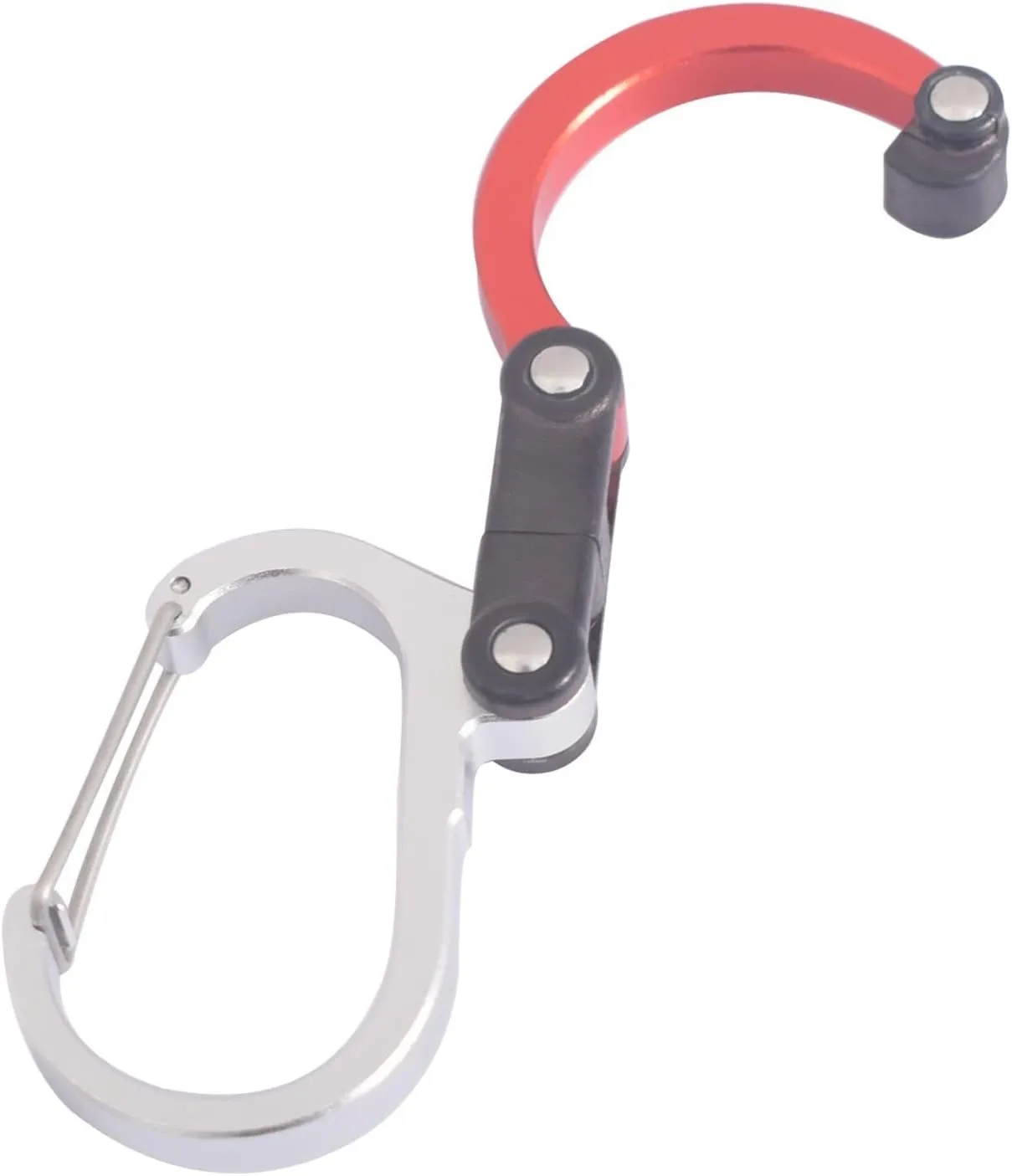 Carabiner Snap Hooks Hybrid Gear Clip -Rotating Hook Clip Non-Locking Strong Clips for Camping Fishing Hiking Travel Backpack Out