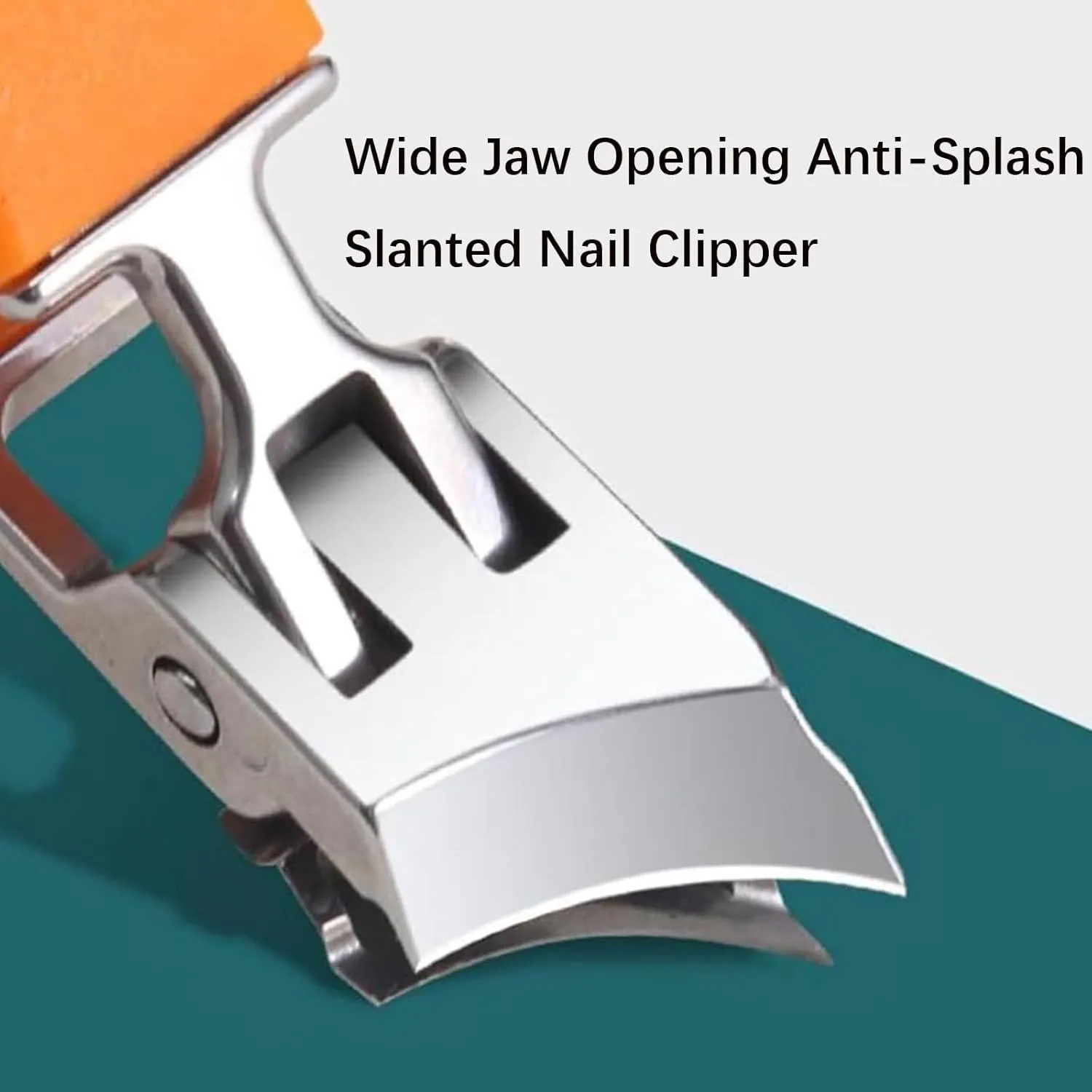 Carat Nail Clippers, Wide Jaw Opening Anti-Splash Slanted Nail Clipper for Thick Nails (Black,1pcs)