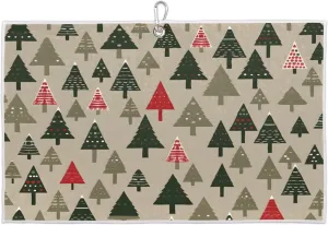 Cartoon Abstract Christmas Tree Golf Towel with Heavy Duty Carabiner Ultra Absorbent Quick Dry Perfect for Cleaning Clubs Balls Gear Essential Golf Accessory for Men Women Kids