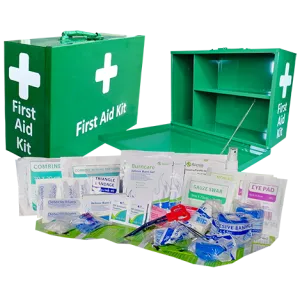 Catering / Food Large first aid kit in landscape Metal box