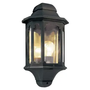 Chapel 1 Light Half Lantern | Black