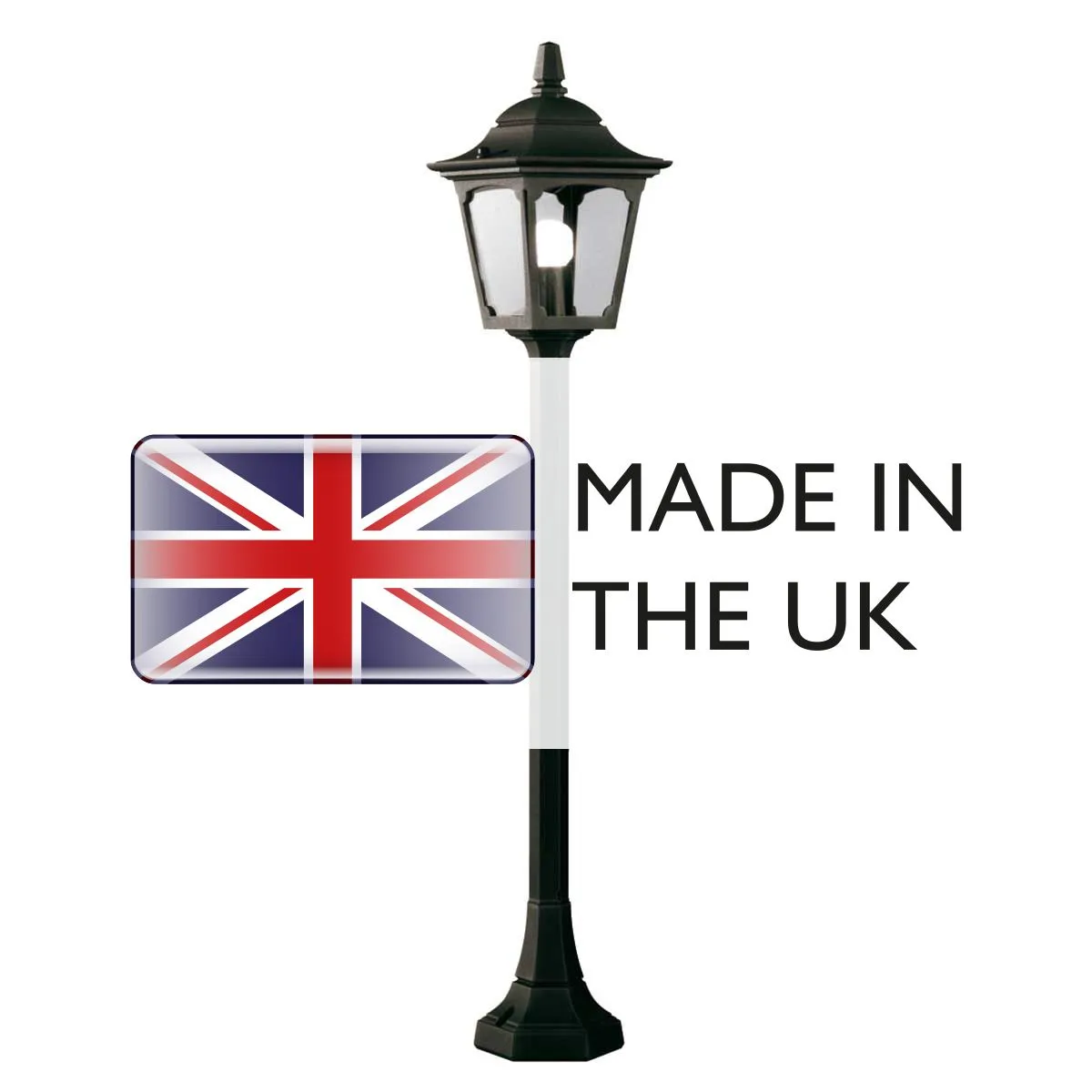 Chapel 1 Light Mini Pillar Lantern | Black