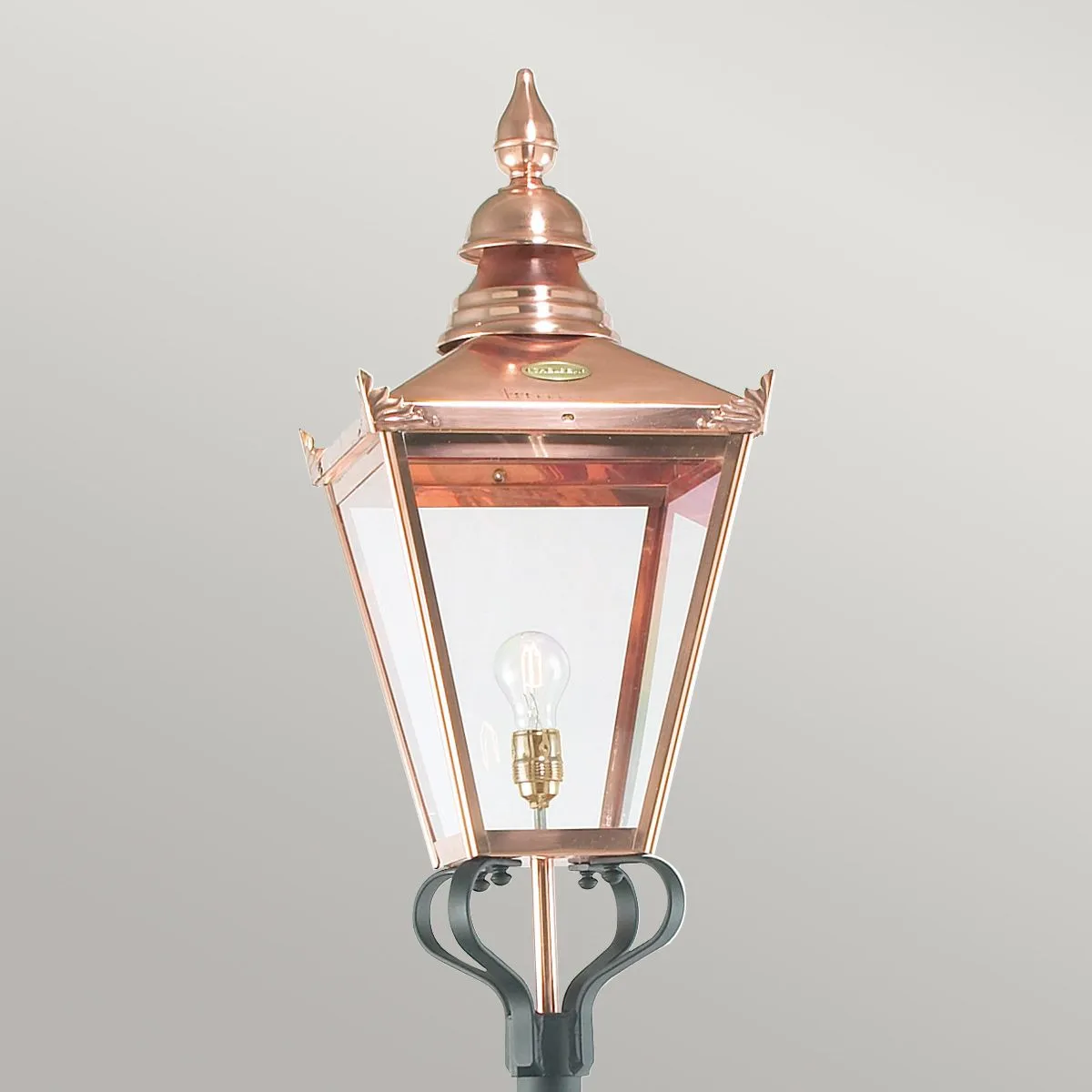 Chelsea 1 Light Grande Lamp Post | Copper & Black
