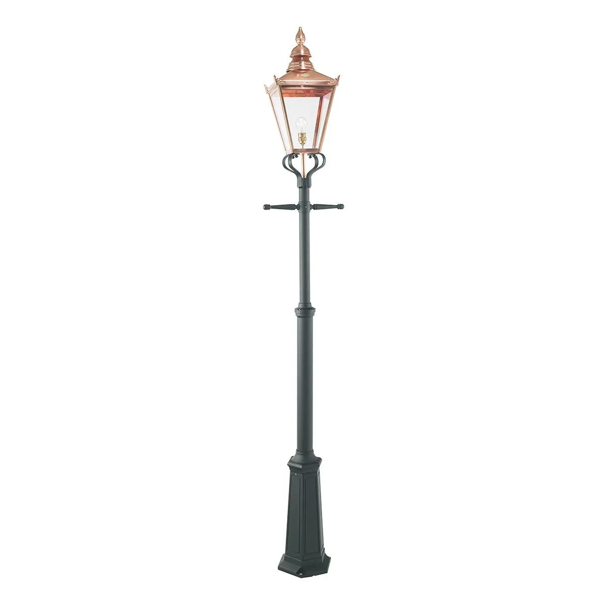 Chelsea 1 Light Grande Lamp Post | Copper & Black