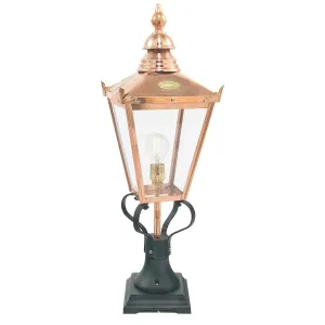 Chelsea 1 Light Pedestal Lantern | Copper
