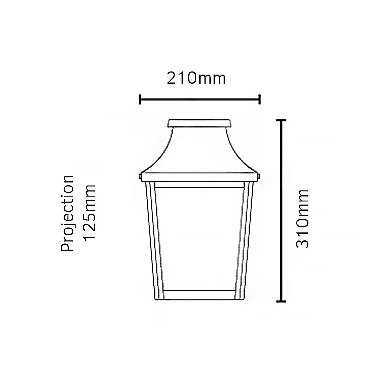 Chelsea 1 Light Small Half Lantern | Copper