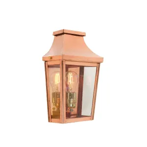 Chelsea 1 Light Small Half Lantern | Copper