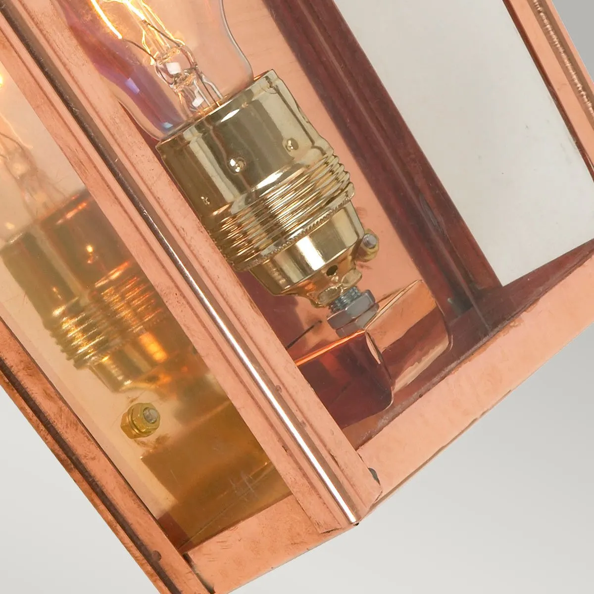 Chelsea 1 Light Small Half Lantern | Copper