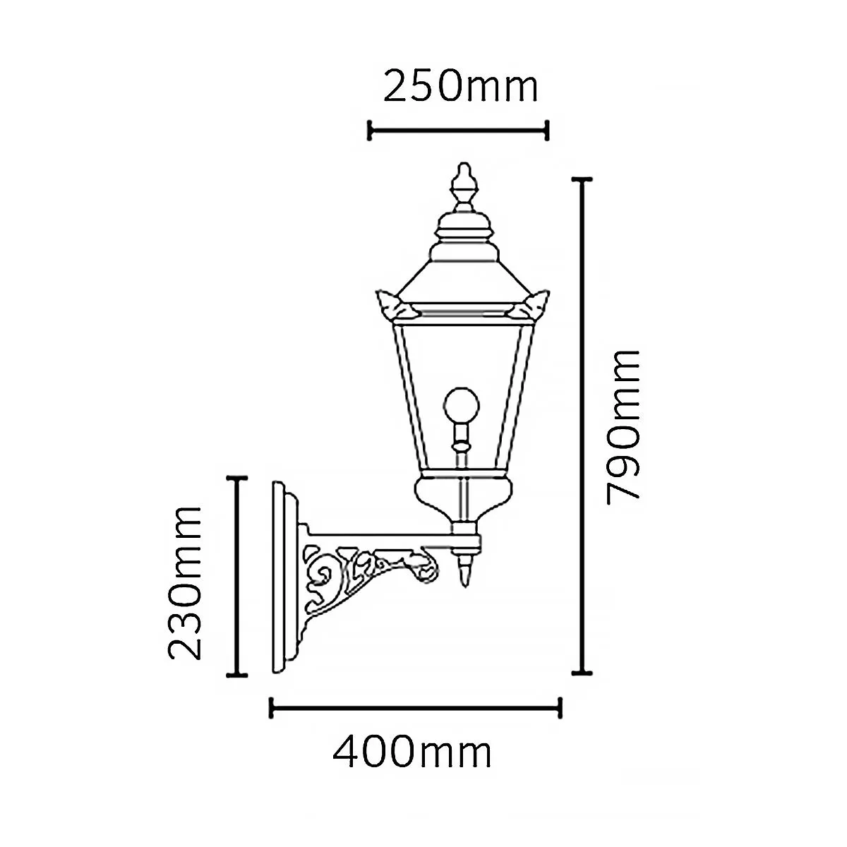 Chelsea 1 Light Wall Lantern | Copper