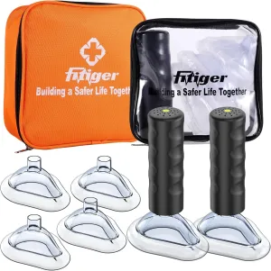 Choking Rescue Device (2 Pack), FSA HSA Anti Choking Device, First Aid Kit for Baby and Adults, Fitiger EasyPumpVac Pro Portable Airway Suction Device - Home Kit and Travel Kit Combo