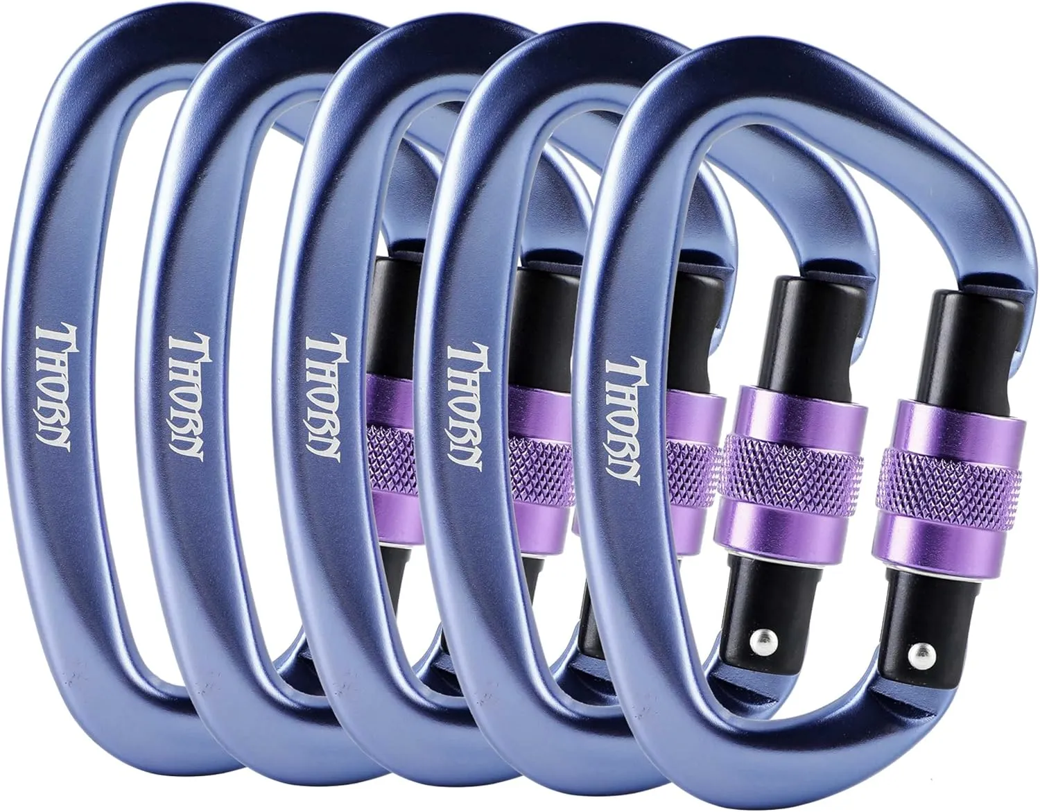 Climbing Locking Carabiner Clip Rappelling - Thorn 25KN Heavy Duty Large Screwgate Carabiners Clips for Rock Climbing,Mountaineer,Hammock,Camping,Gym