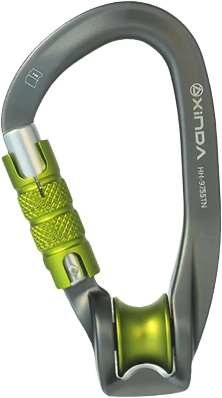 Climbing Pulley Carabiner Snap Auto Locking Carabiner Accessories Karabiner D Shaped Locking Screwgate for Camping Travel