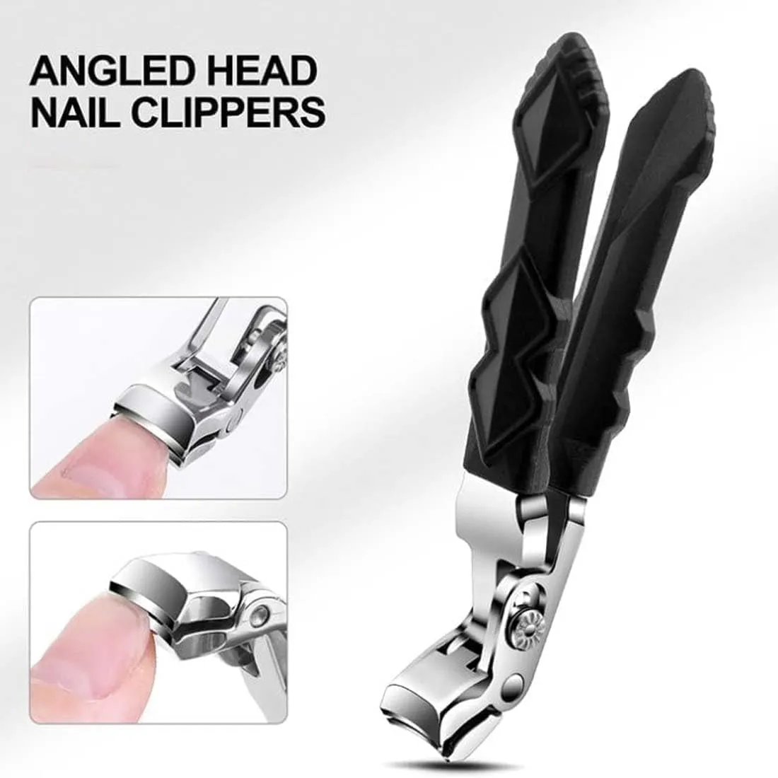 Clipmaster Pro Nail Clippers, Nail Clipper, Clipmaster Pro Toenail Clippers, Large Angled Head Toenail Clippers with Wide Opening, for Seniors Thick Toenails (1Set)