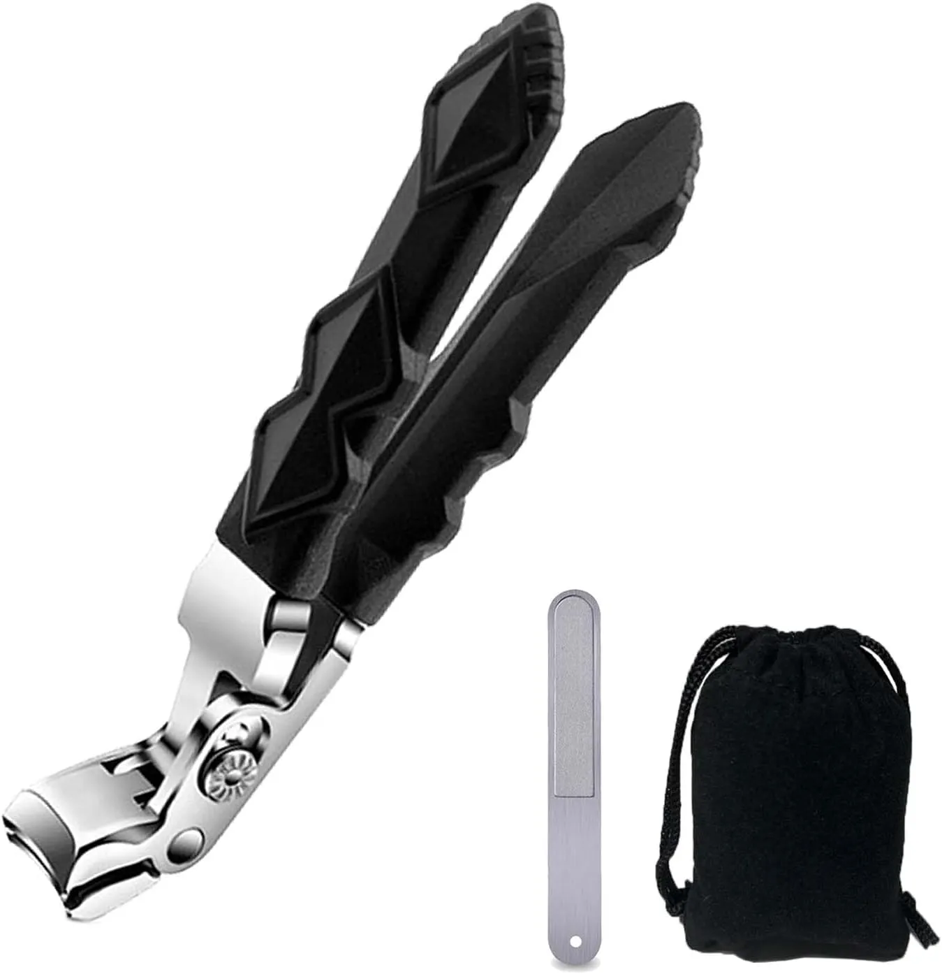 Clipmaster Pro Nail Clippers, Nail Clipper, Clipmaster Pro Toenail Clippers, Large Angled Head Toenail Clippers with Wide Opening, for Seniors Thick Toenails (1Set)