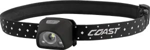 Coast FL1R 435 Lumen Dual Color (White/Red) Rechargeable LED Headlamp, Recharging Accessories Included
