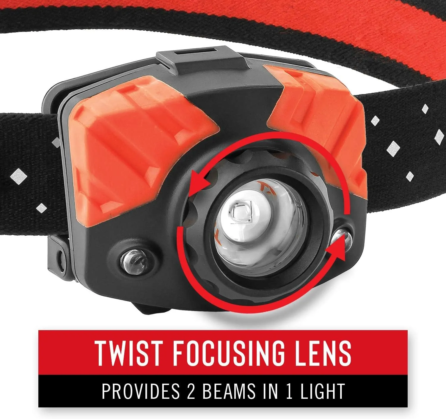 Coast® FL75R Rechargeable 530 Lumen Dual Color Twist Focus™ LED Headlamp, Orange