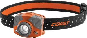 Coast® FL75R Rechargeable 530 Lumen Dual Color Twist Focus™ LED Headlamp, Orange