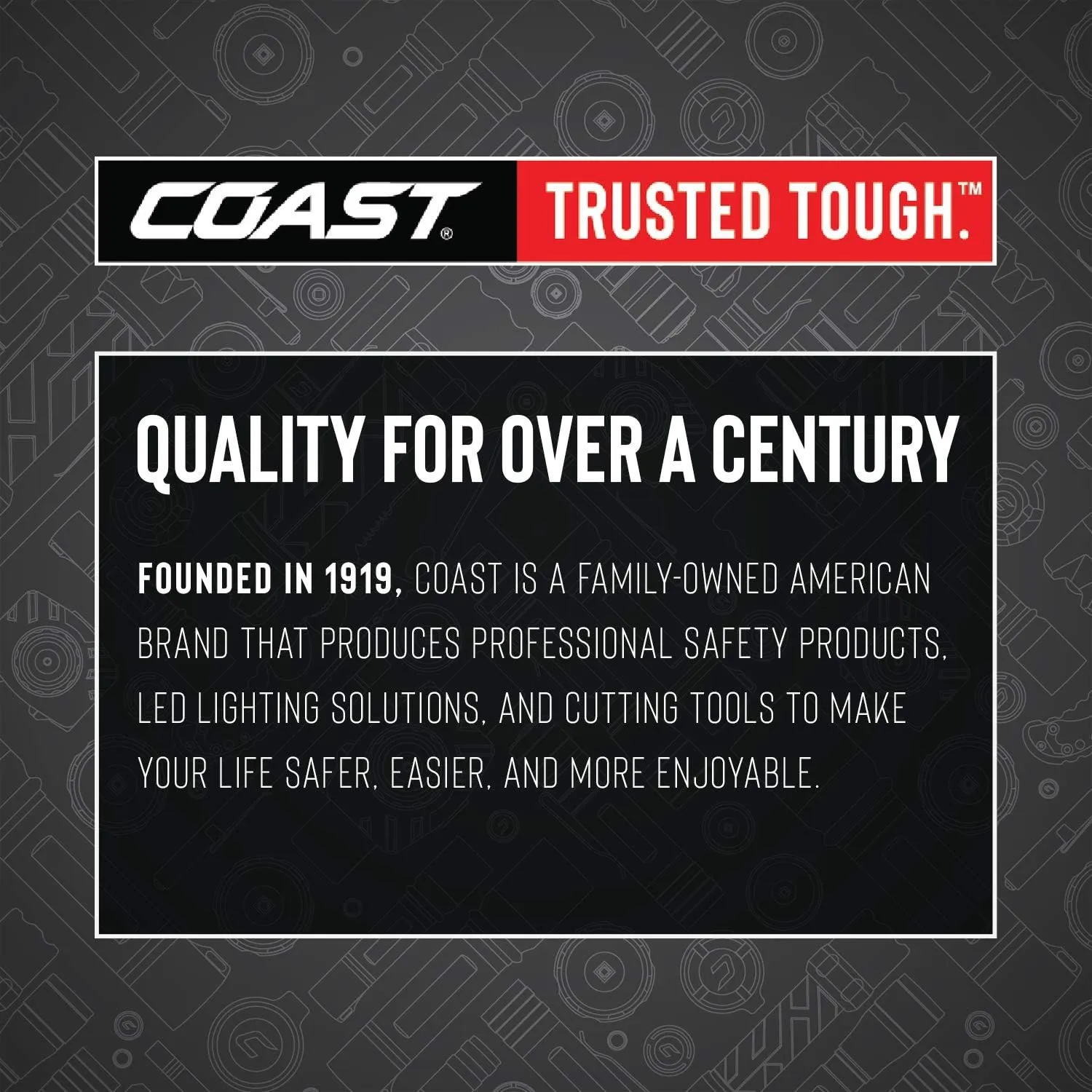 Coast® FL88 650 Lumen Tri-Color (White/Red/Green) Pure Beam® Twist Focus™ LED Headlamp, Batteries Included, Black