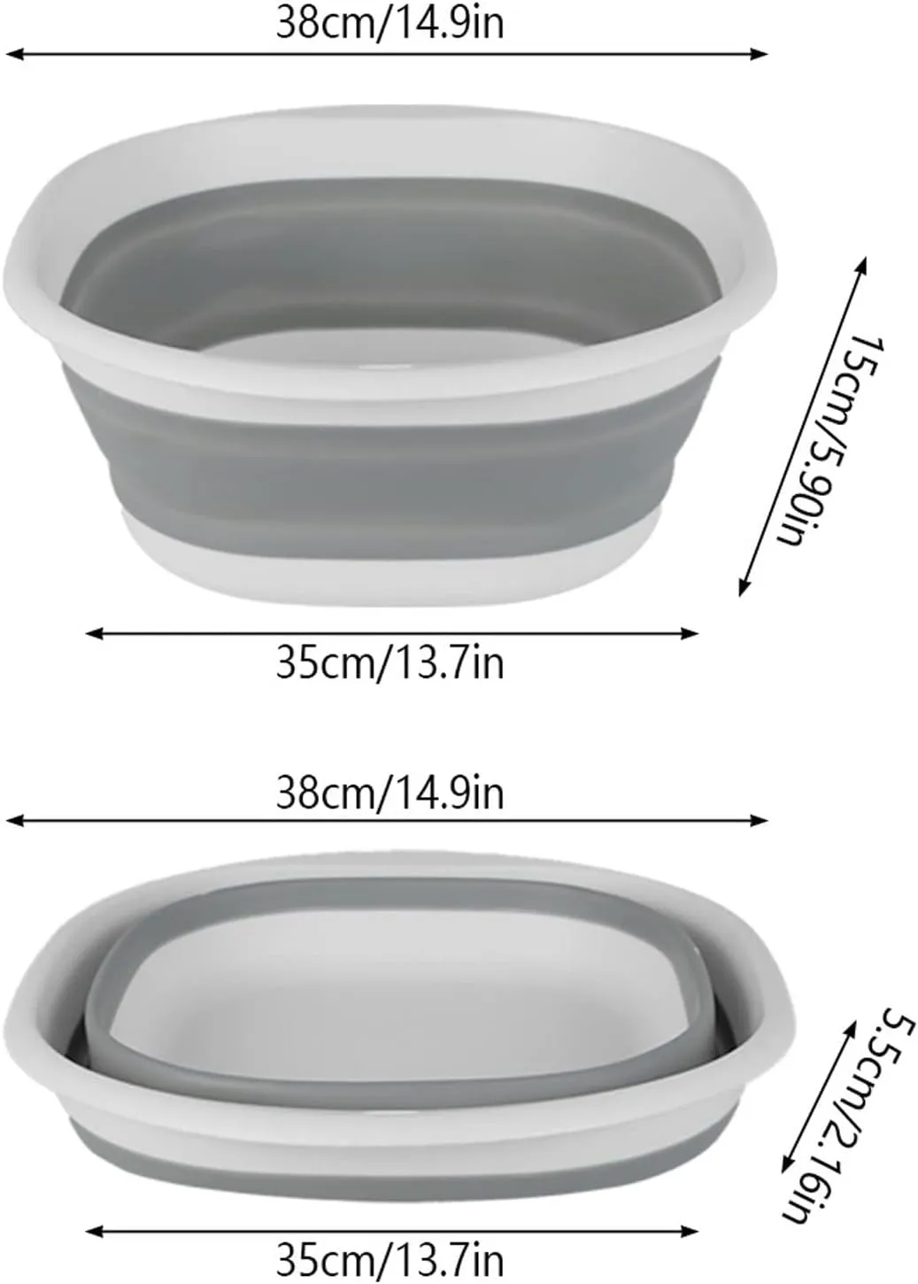 Collapsible wash Basin Foldable Basin Portable Travel Laundry Bason Plastic Pots Scaling Basin Basin Household Folding Basin Household Cleaning Tool(Large)