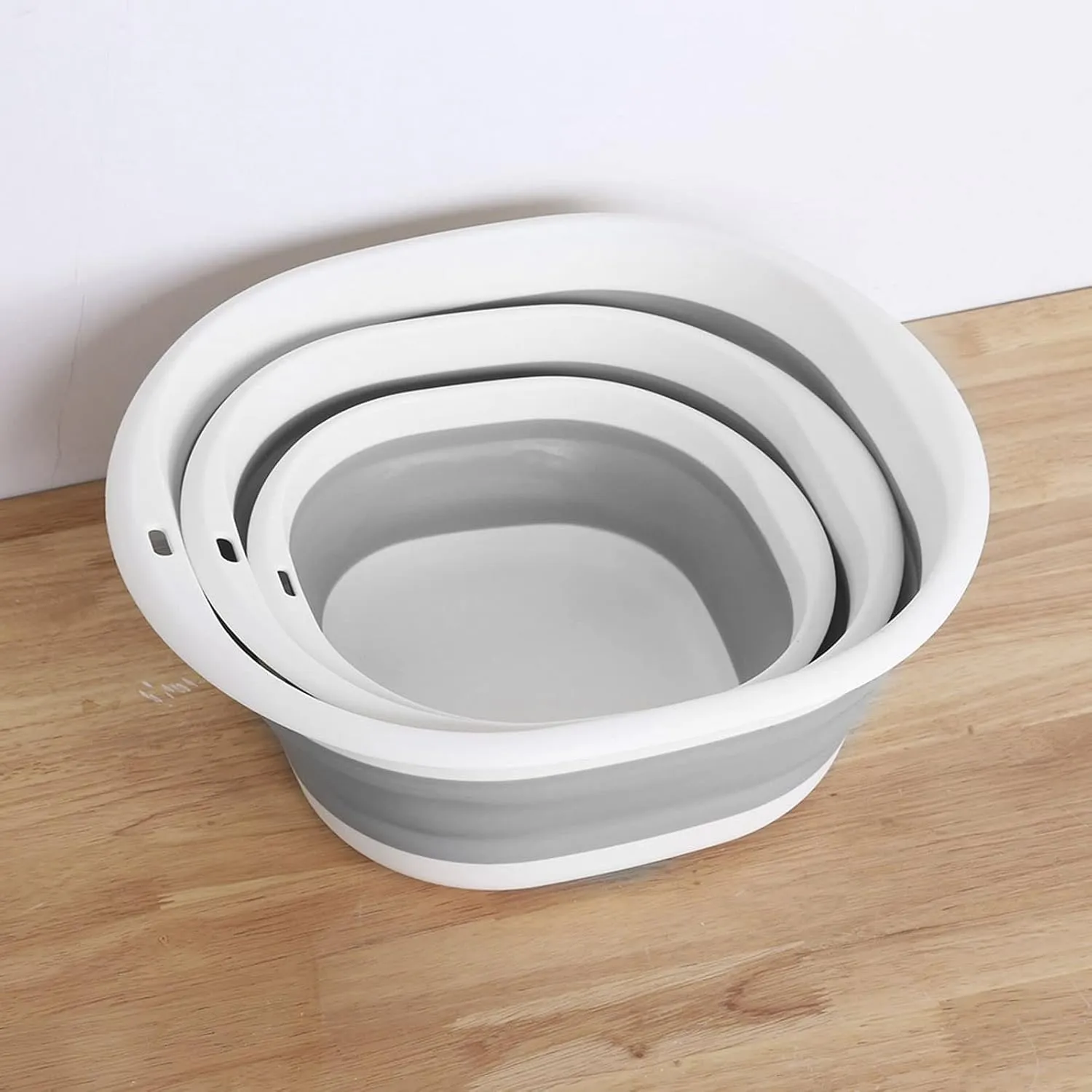 Collapsible wash Basin Foldable Basin Portable Travel Laundry Bason Plastic Pots Scaling Basin Basin Household Folding Basin Household Cleaning Tool(Large)