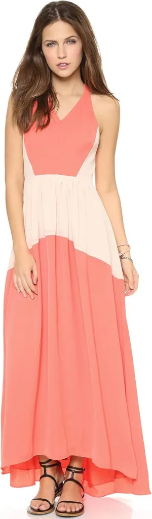 Colorblock Long Dress in Grenadine Multi