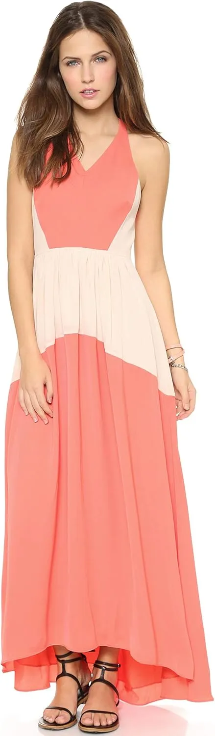 Colorblock Long Dress in Grenadine Multi