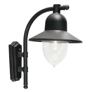Como 1 Light Wall Lantern - Black  | Black