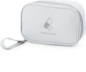 Compact Grey First Aid Bag: Portable & Versatile
