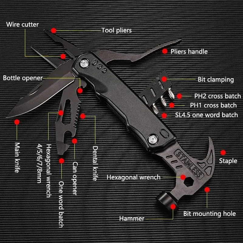 Compact Outdoor Tool - Premium Stainless Steel Helper Tool