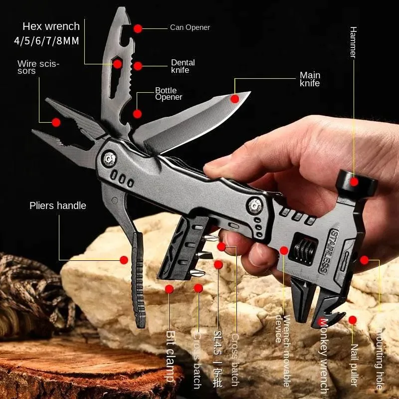Compact Outdoor Tool - Premium Stainless Steel Helper Tool