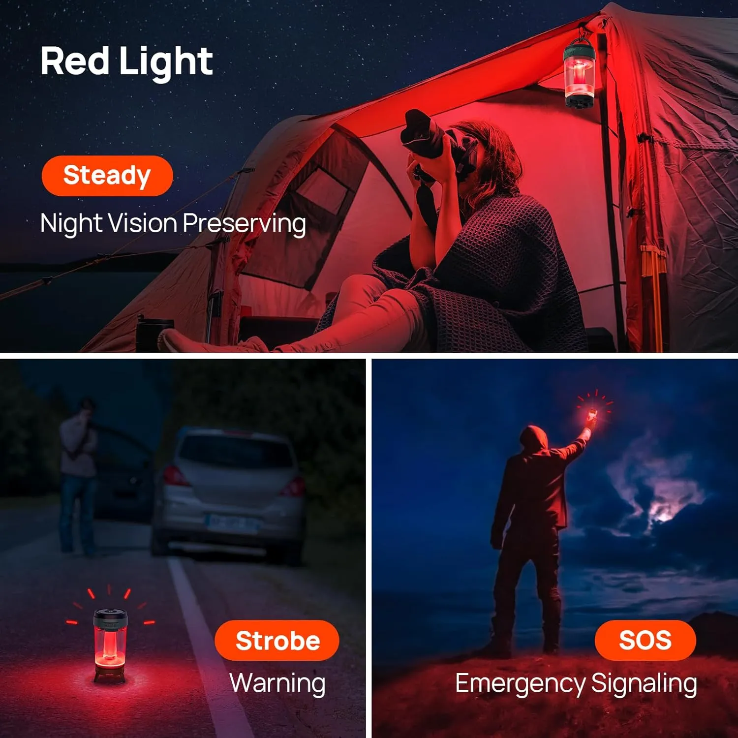 Consciot LED Camping Lantern, USB-C Rechargeable, 5 Light Modes 3 Color Temperatures 4400mAh Battery | Disassembly Free Design & Magnetic | Dimmable Flash Light & Night Light for Indoor and Outdoor