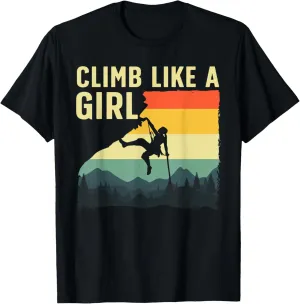 Cool Rock Climbing For Women Girls Mountain Rock Climbers T-Shirt