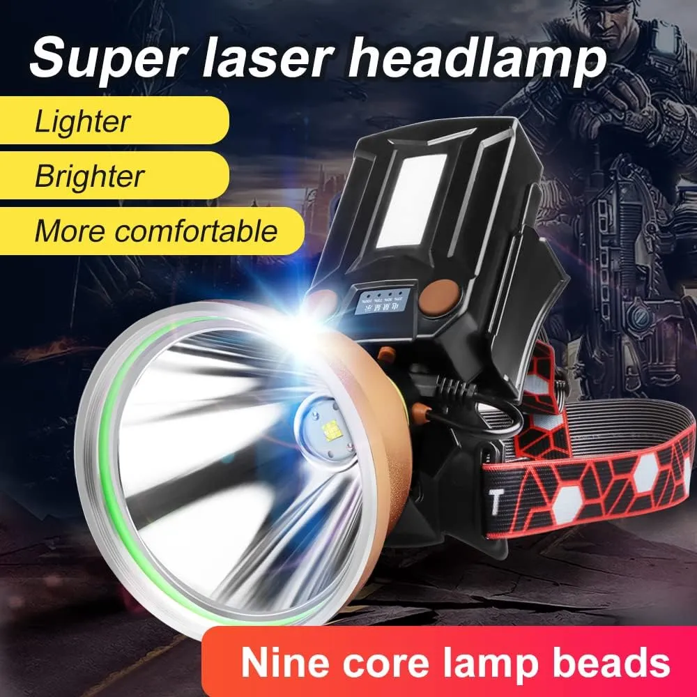 Coon Hunting Lights,High Power LED Headlamp,Super Bright Rechargeable Headlight,Waterproof Outdoor Spotlight Flashlight,Portable Green red Head lamp for Fishing Camping
