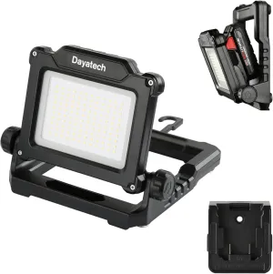 Cordless LED Work Light Compatible with Dewalt and Milwaukee 18-20V Battery, Magnetic Base for Underhood, 4000 LM 25 W Brightness Adjustable, Flicker Free, (Light Only/Charger Not Included)