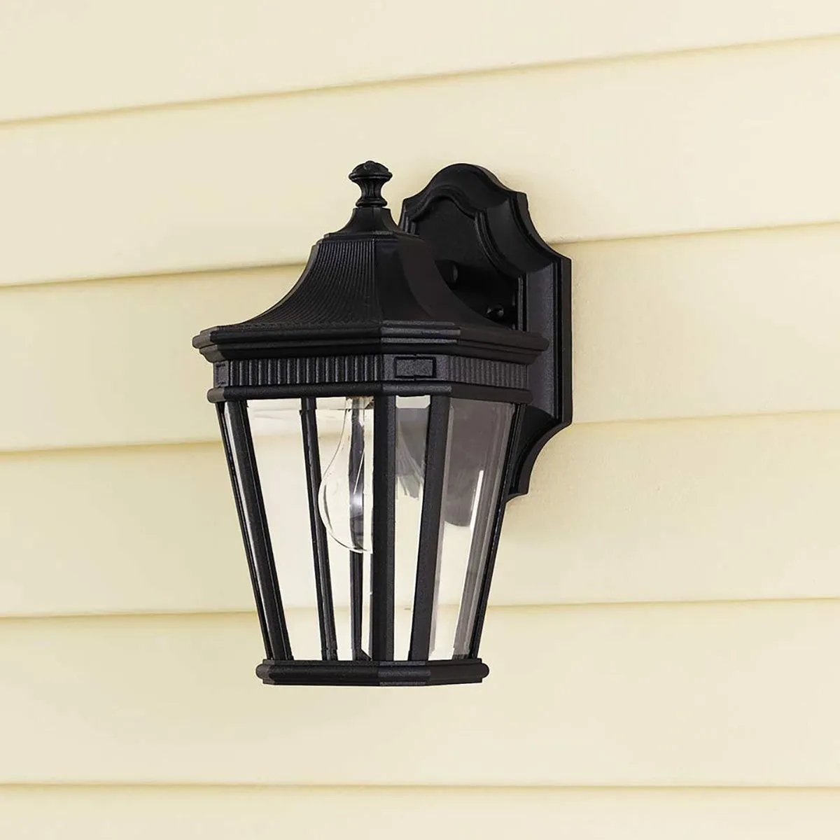Cotswold Lane 1 Light Small Wall Lantern | Black