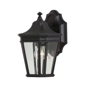 Cotswold Lane 1 Light Small Wall Lantern | Black