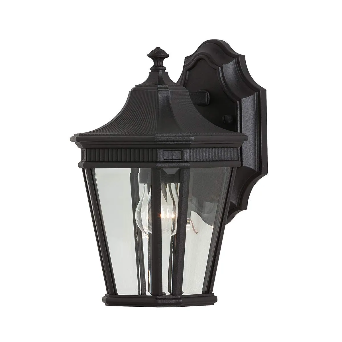 Cotswold Lane 1 Light Small Wall Lantern | Black