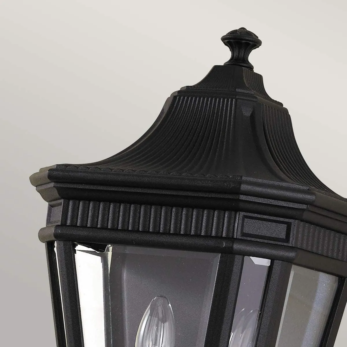 Cotswold Lane 2 Light Half Wall Lantern | Black