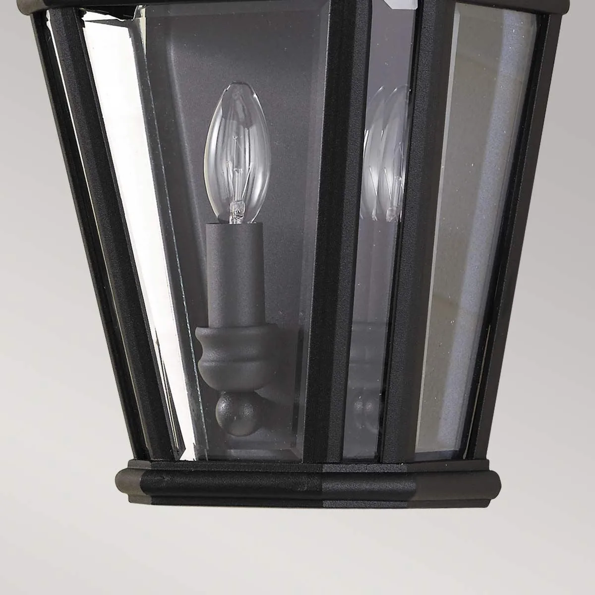 Cotswold Lane 2 Light Half Wall Lantern | Black