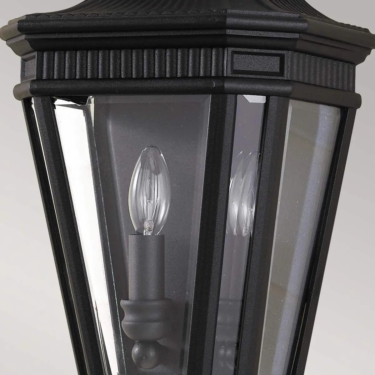 Cotswold Lane 2 Light Half Wall Lantern | Black
