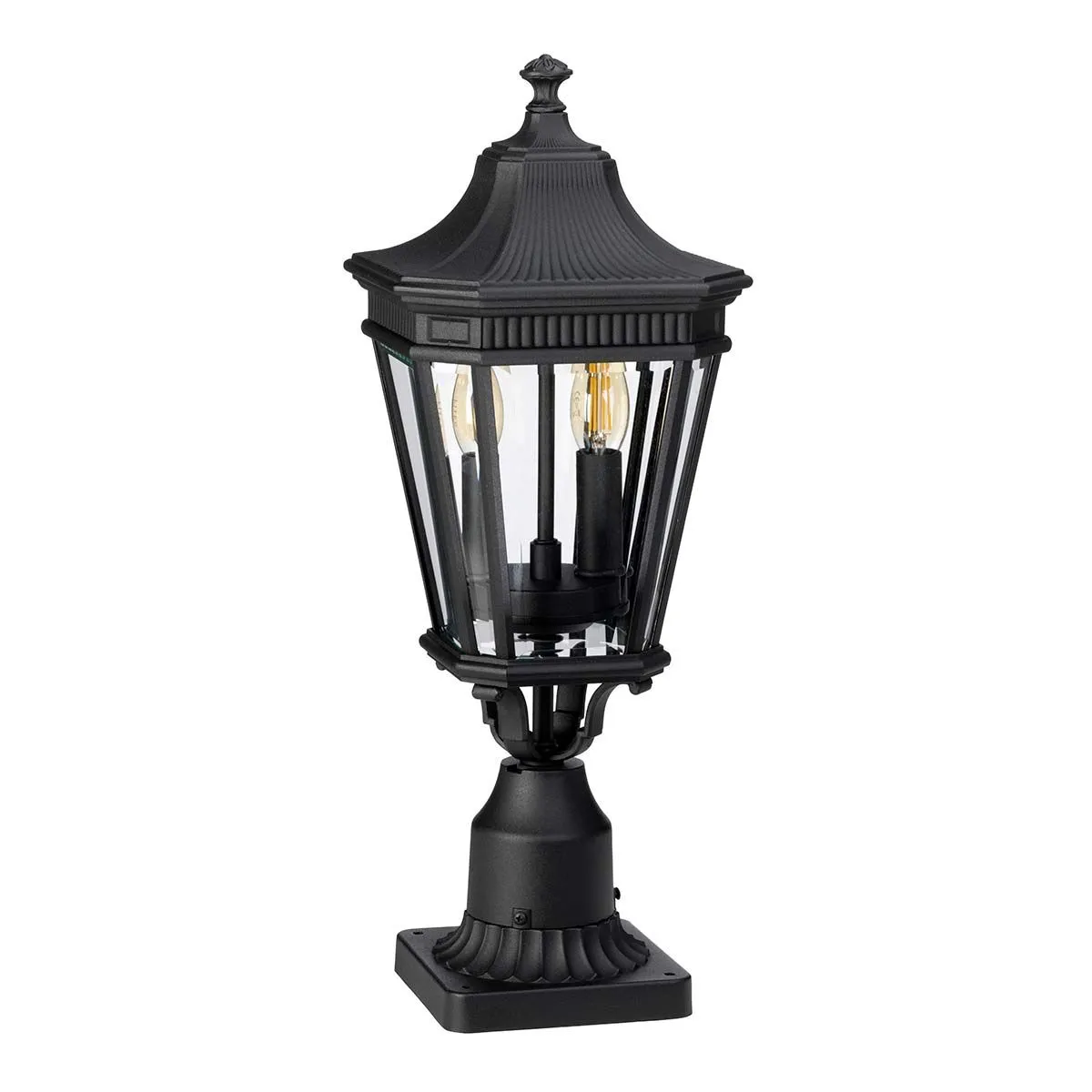Cotswold Lane 2 Light Medium Pedestal | Black
