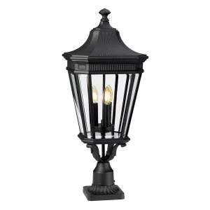 Cotswold Lane 3 Light Large Pedestal | Black