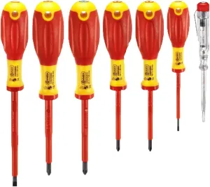 COX334207 "Vde" Electrician's Screwdriver Set, Multi-Colour, Set of 7 Piece