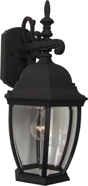 Craftmade Z284-TB Bent Glass Outdoor Wall Mount Sconce Lighting, 1-Light 100 Watt (10"W x 18"H), Textured Matte Black