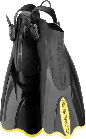 Cressi Adult Short Adjustable Fins - Snorkeling Versatile Open Heel to use Also Barefoot - Palau SAF: Made in Italy